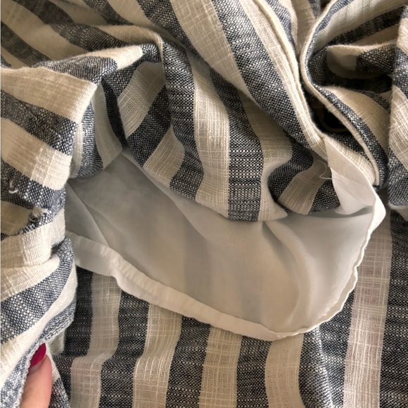 Anthropologie Maeve Chiloe Striped Button Front Midi Skirt - Picture 12 of 15